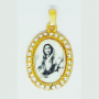 Diamond Single Side Oval Pendant - Small