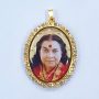 Diamond Single Side Oval Pendant - Extra Large